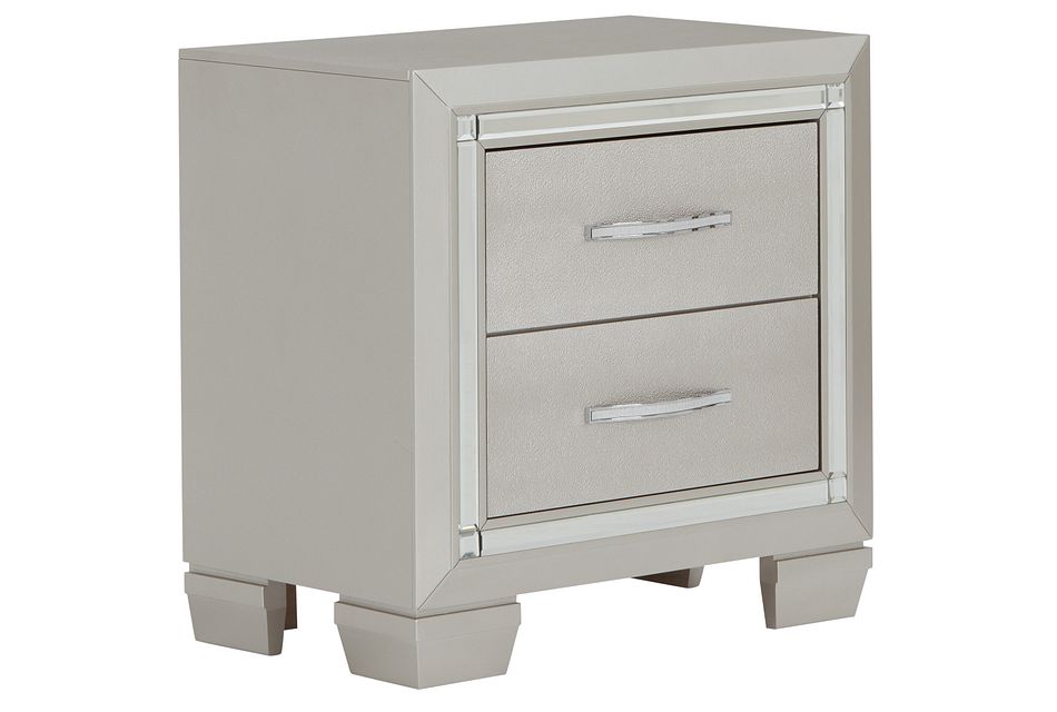 Platinum Silver Nightstand